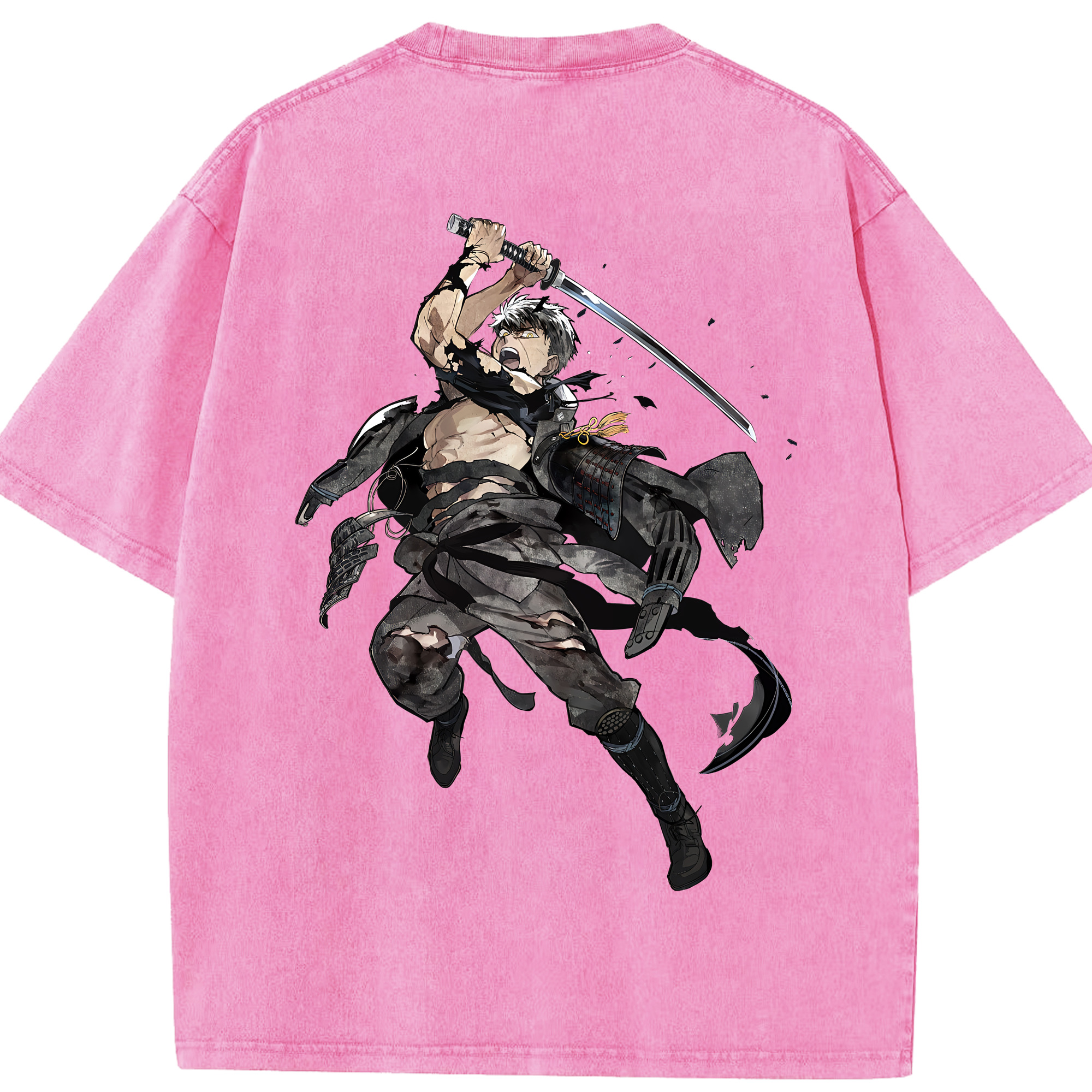 （画像用） 刀剣乱舞 Touken Ranbu 綿100% ヴィンテージ風 半袖Tシャツ（背面プリント）